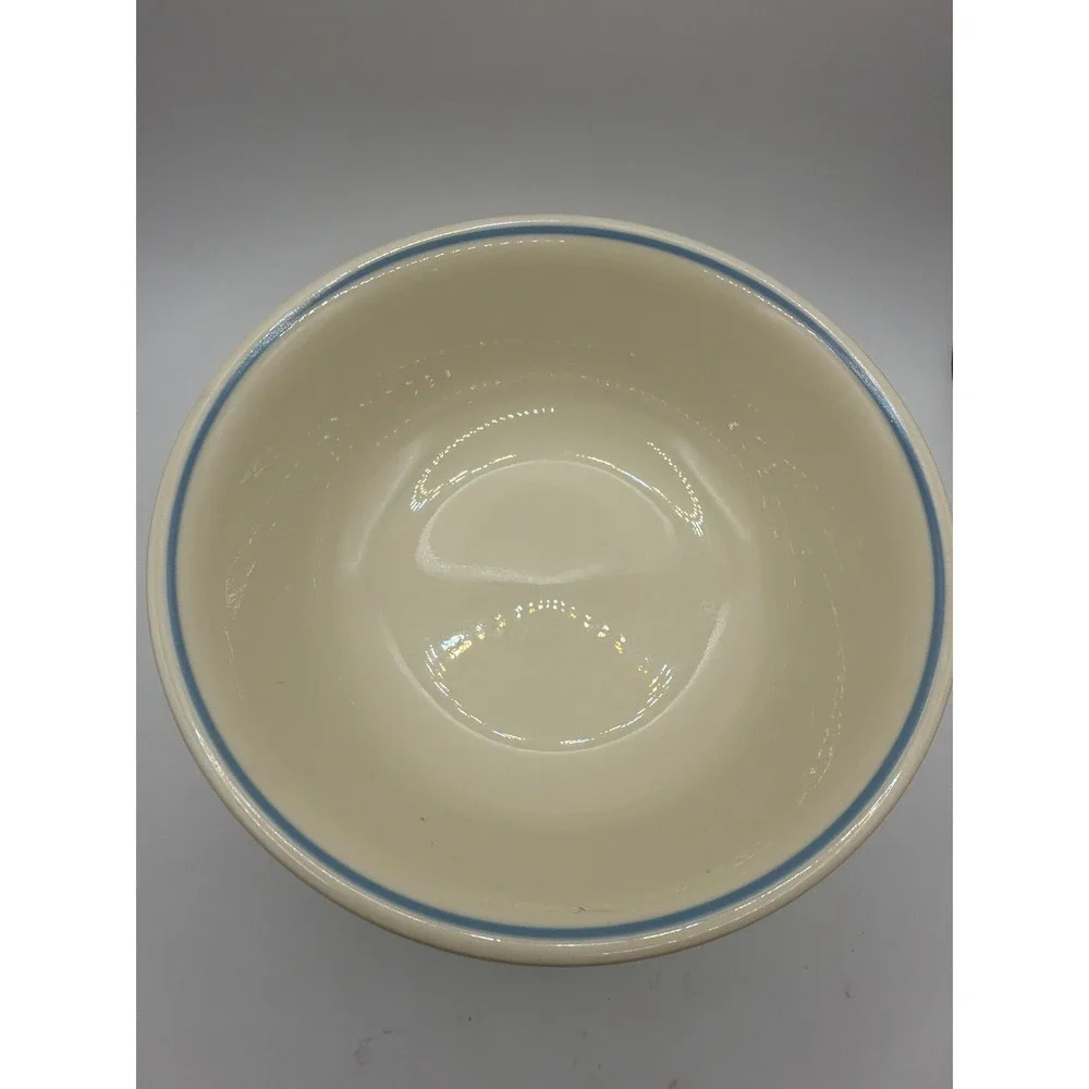 6 Corelle First of Spring, Blue Lily Cereal Salad Bowls Blue Rim on Beige